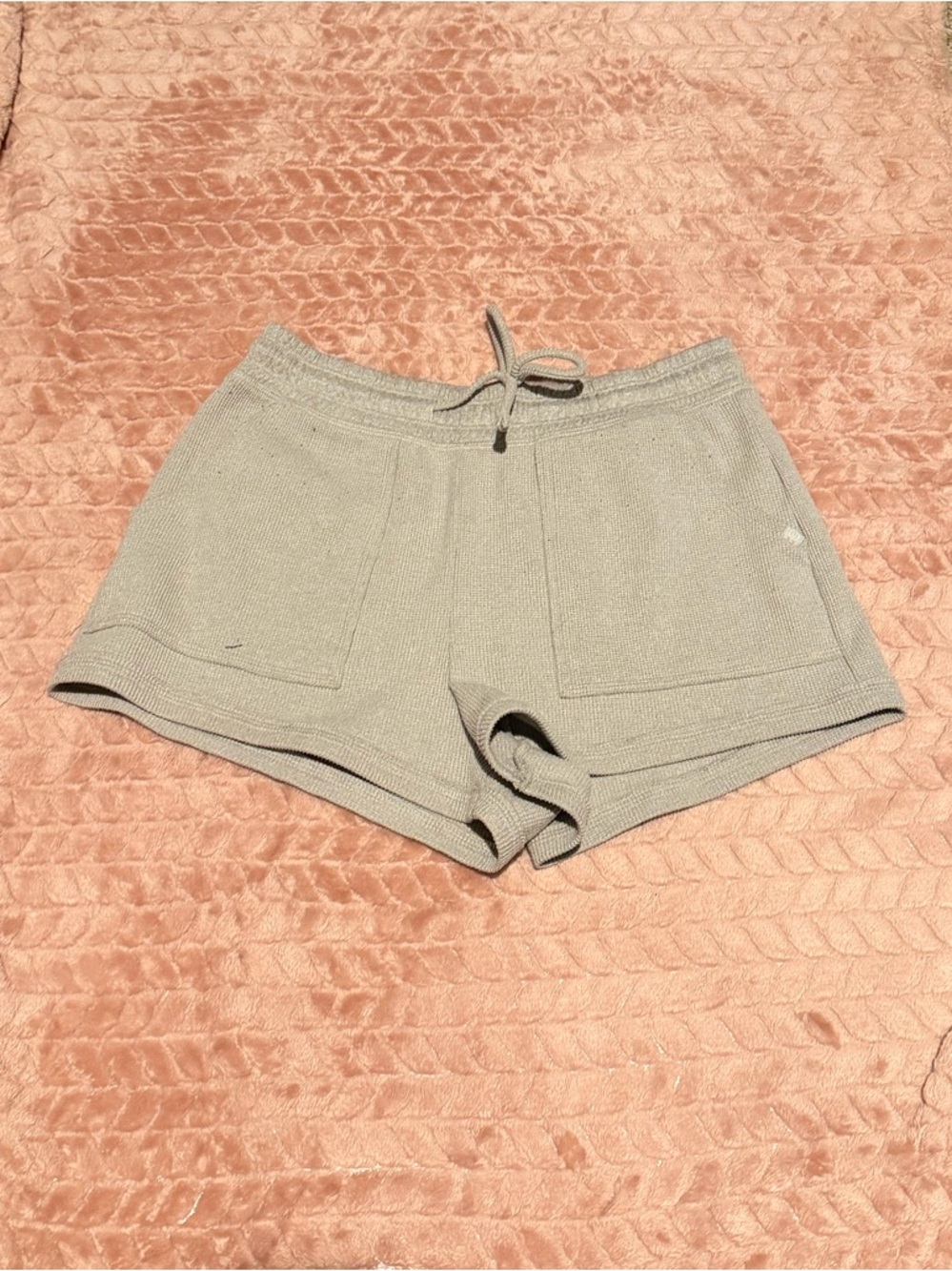 Gilly Hicks Light Gray Waffle Knit Shorts